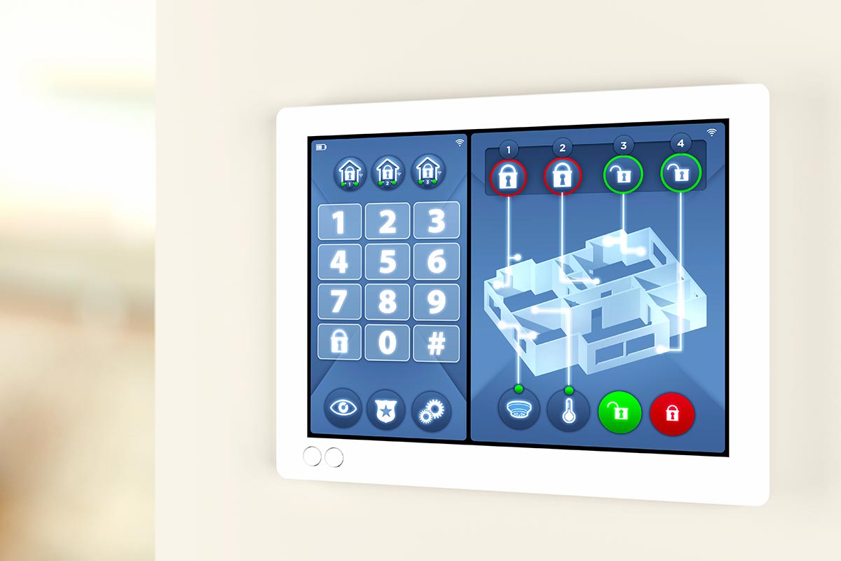 intrusion protection image of an alarm keypad